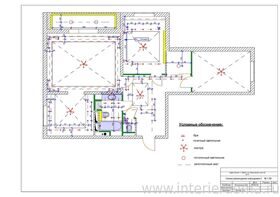 Схема размещения осветительных приборов